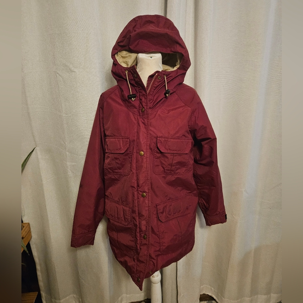 Vintage LL Bean Gore-tex Women's Jacket Medium Red Burgundy 80s 90s